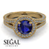 Milgrain Round Sapphire Engagement Ring - Payton No. 13 image 3