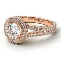 Milgrain Round Diamond Engagement Ring - Payton No. 2 image 1