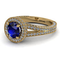 Milgrain Round Sapphire Engagement Ring - Payton No. 13 image 1