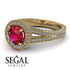 Milgrain Round Ruby Engagement Ring - Payton No. 10 image 10