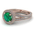 Milgrain Round Emerald Engagement Ring - Payton No. 5