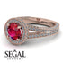 Milgrain Round Ruby Engagement Ring - Payton No. 11 image 10