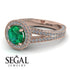 Milgrain Round Emerald Engagement Ring - Payton No. 5 image 10