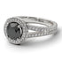 Milgrain Round Black Diamond Engagement Ring - Payton No. 9 image 1