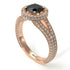Milgrain Round Black Diamond Engagement Ring - Payton No. 8 image 3