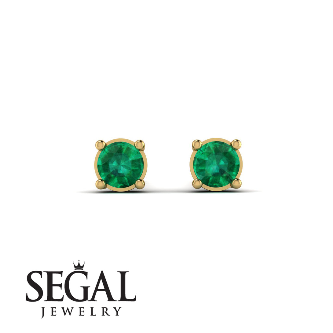 Minimalist Emerald Earrings - Myla No. 4