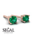Minimalist Emerald Earrings - Myla No. 5