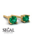 Minimalist Emerald Earrings - Myla No. 4