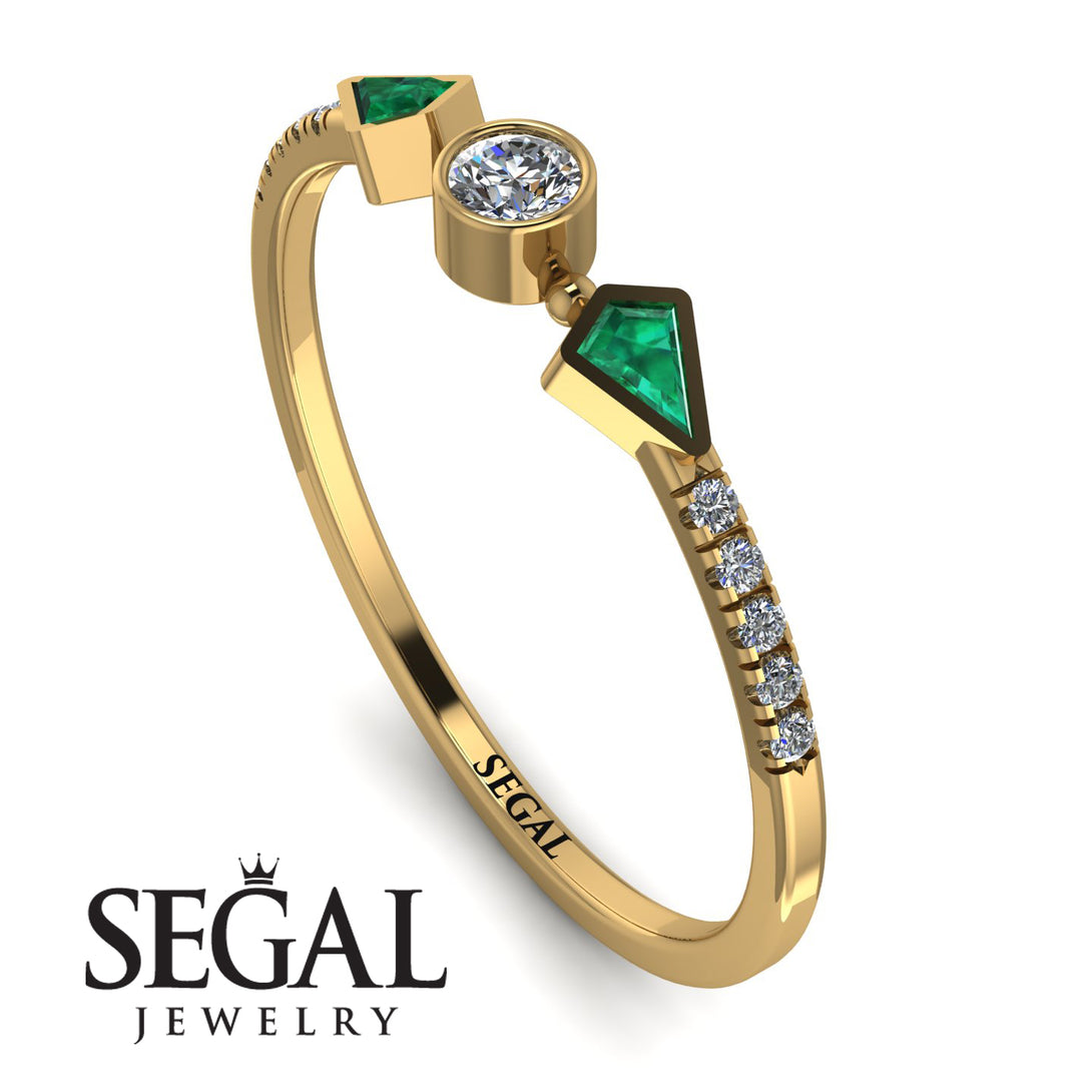 Minimalist Geometric Diamond Ring - Kimberly No. 4