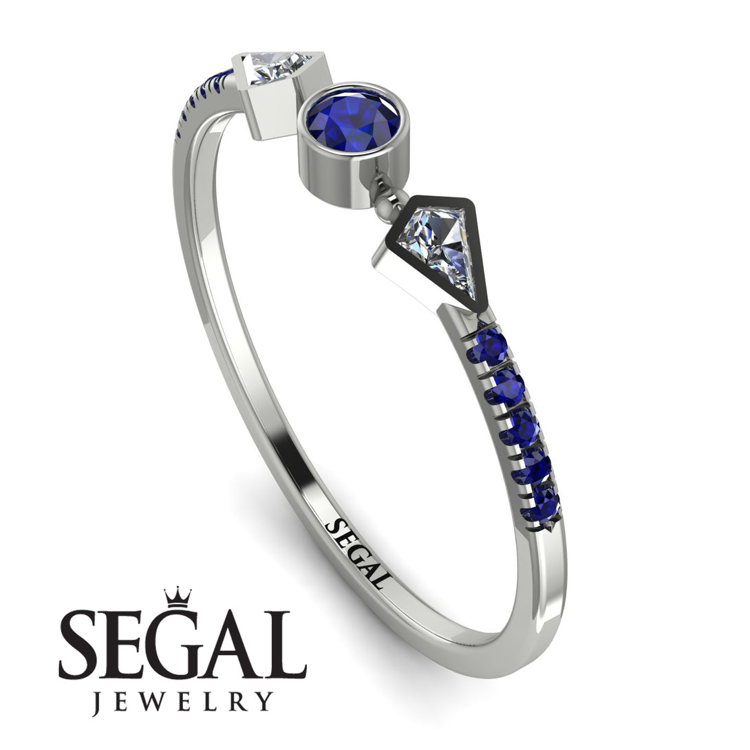 Minimalist Geometric Sapphire Ring - Kimberly No. 63