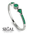 Minimalist Geometric Emerald Ring - Kimberly No. 21