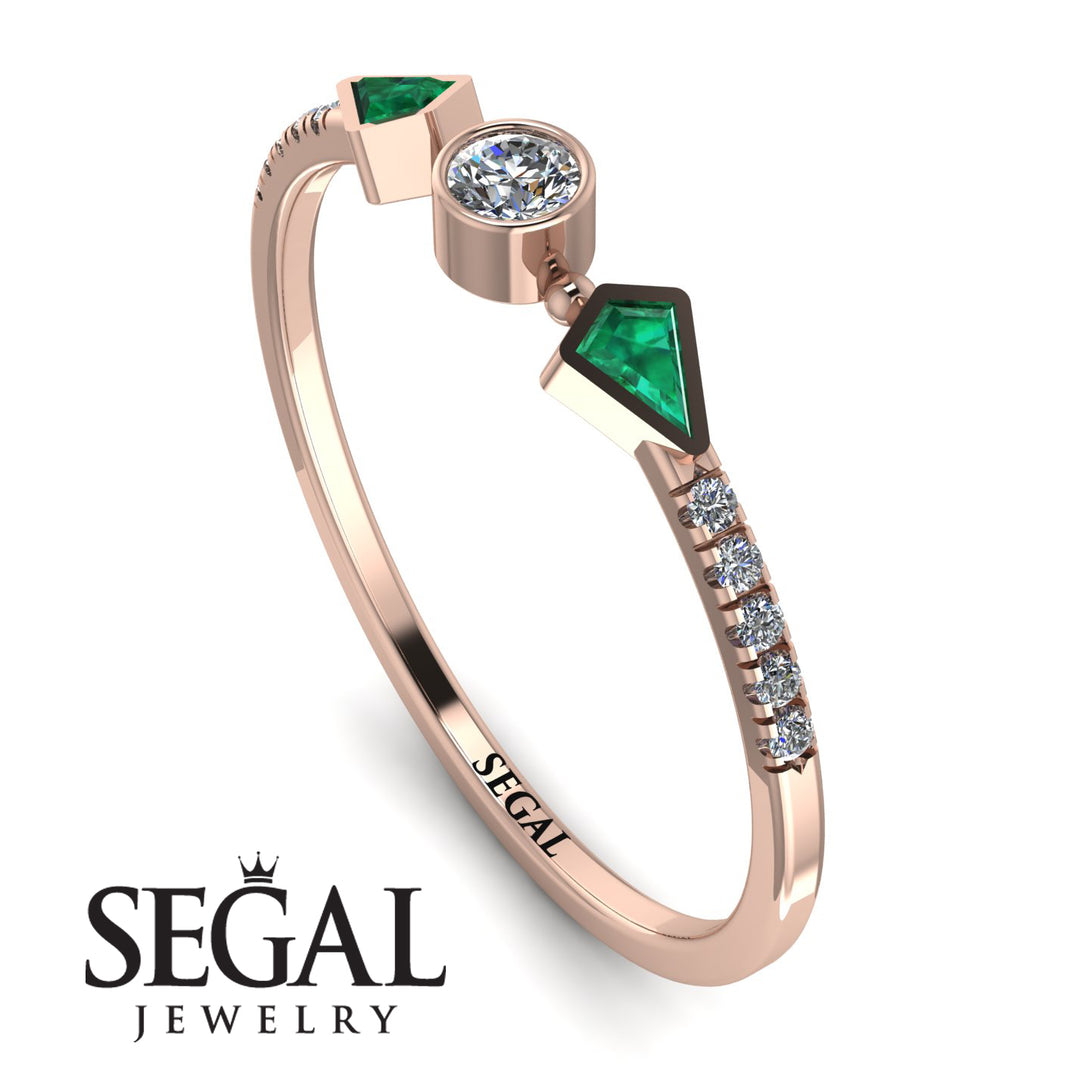 Minimalist Geometric Diamond Ring - Kimberly No. 5