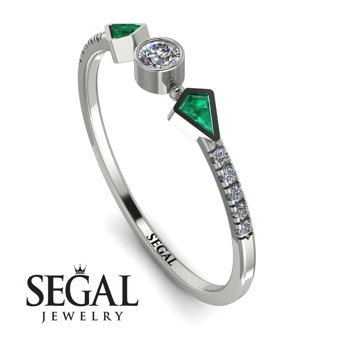 Minimalist Geometric Diamond Ring - Kimberly No. 6