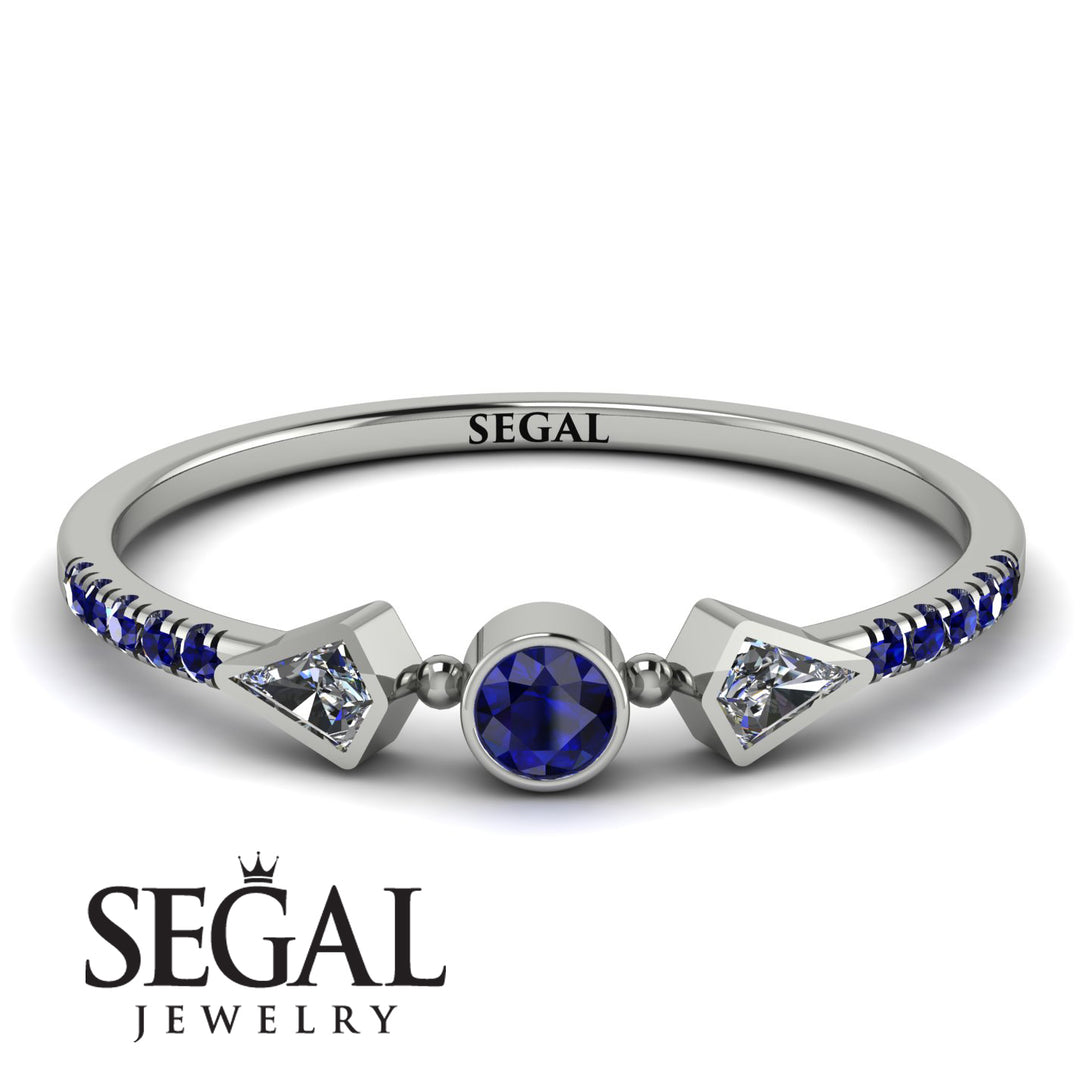 Minimalist Geometric Sapphire Ring - Kimberly No. 63