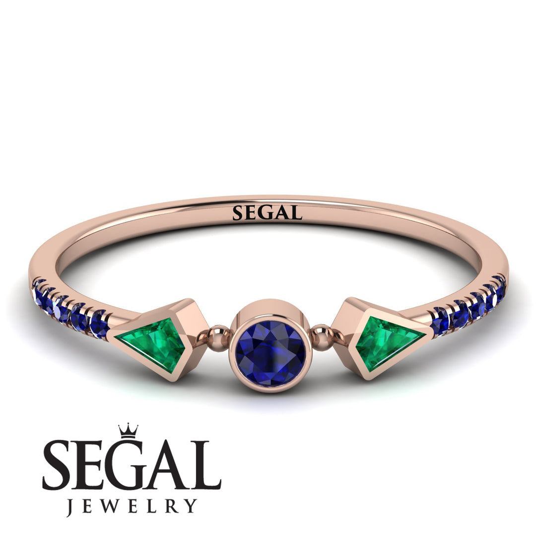 Minimalist Geometric Sapphire Ring - Kimberly No. 65