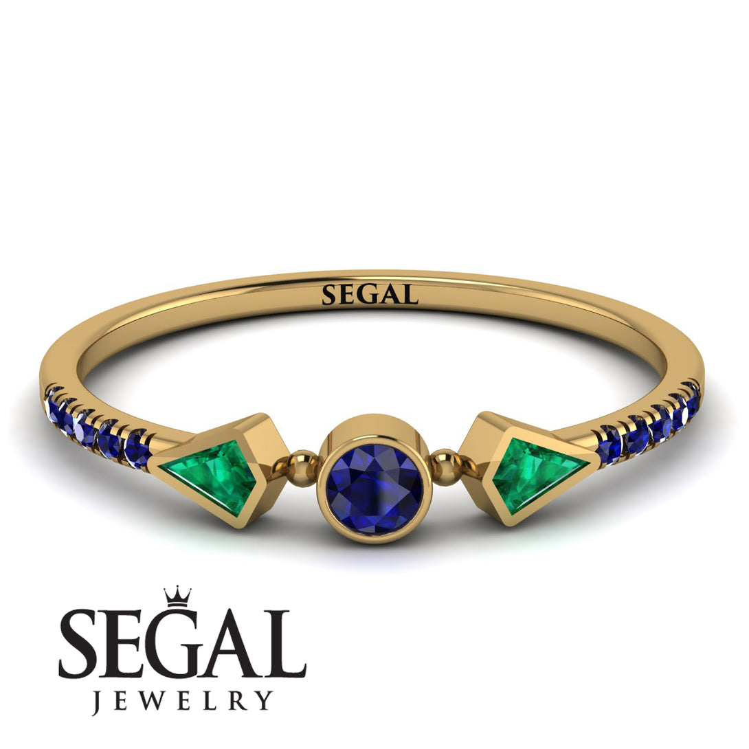 Minimalist Geometric Sapphire Ring - Kimberly No. 64