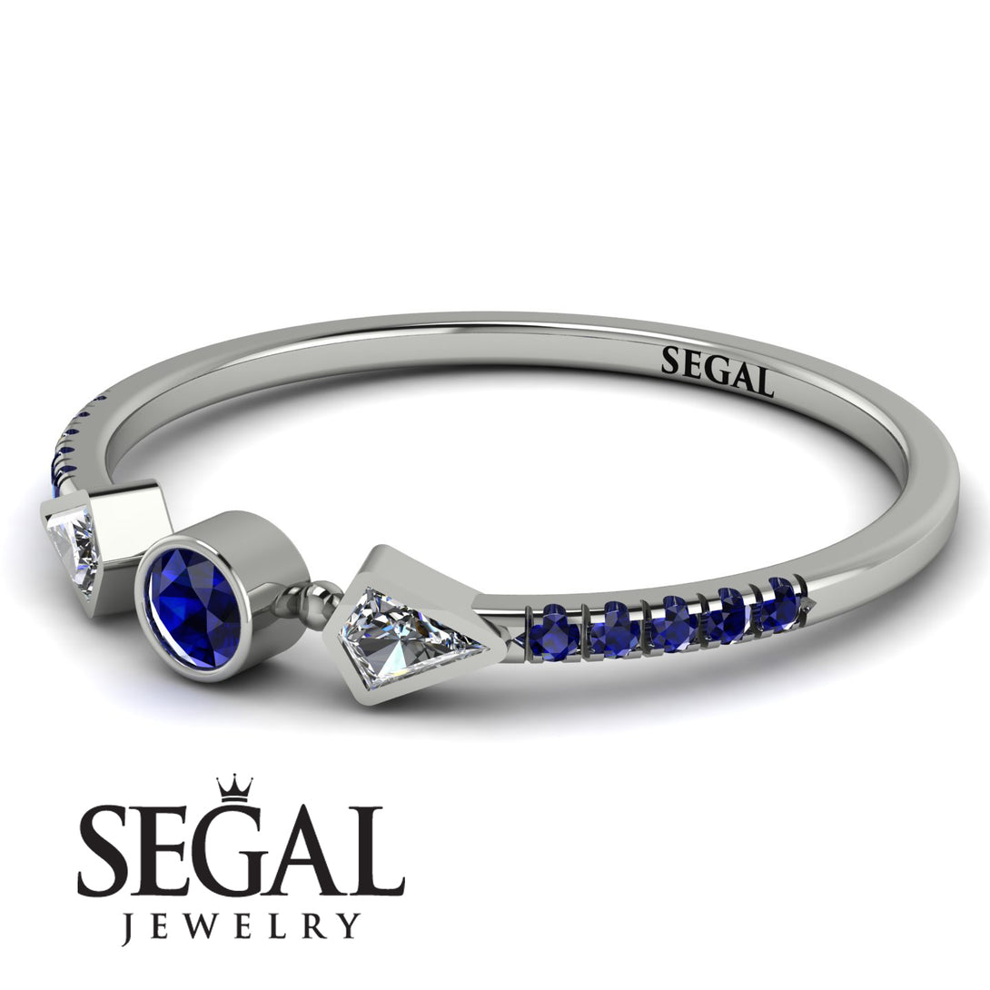 Minimalist Geometric Sapphire Ring - Kimberly No. 63