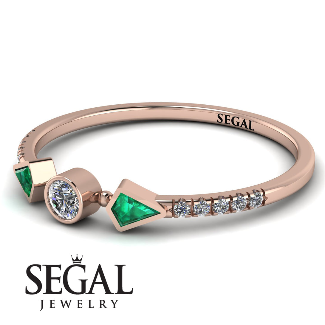 Minimalist Geometric Diamond Ring - Kimberly No. 5