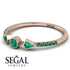 Minimalist Geometric Emerald Ring - Kimberly No. 20
