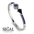 Minimalist Geometric Sapphire Ring - Kimberly No. 69