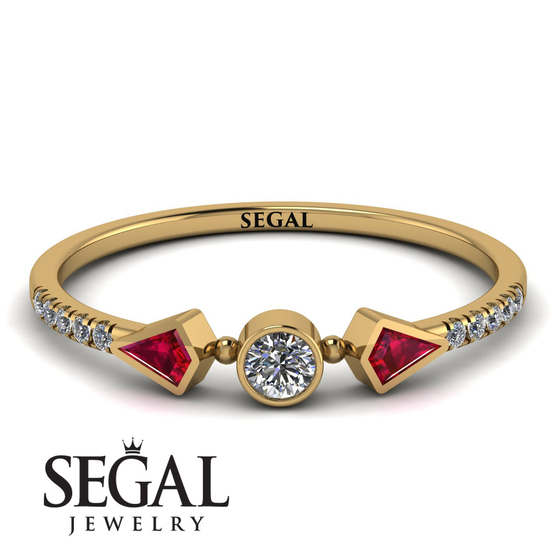 Minimalist Geometric Diamond Ring - Kimberly No. 10
