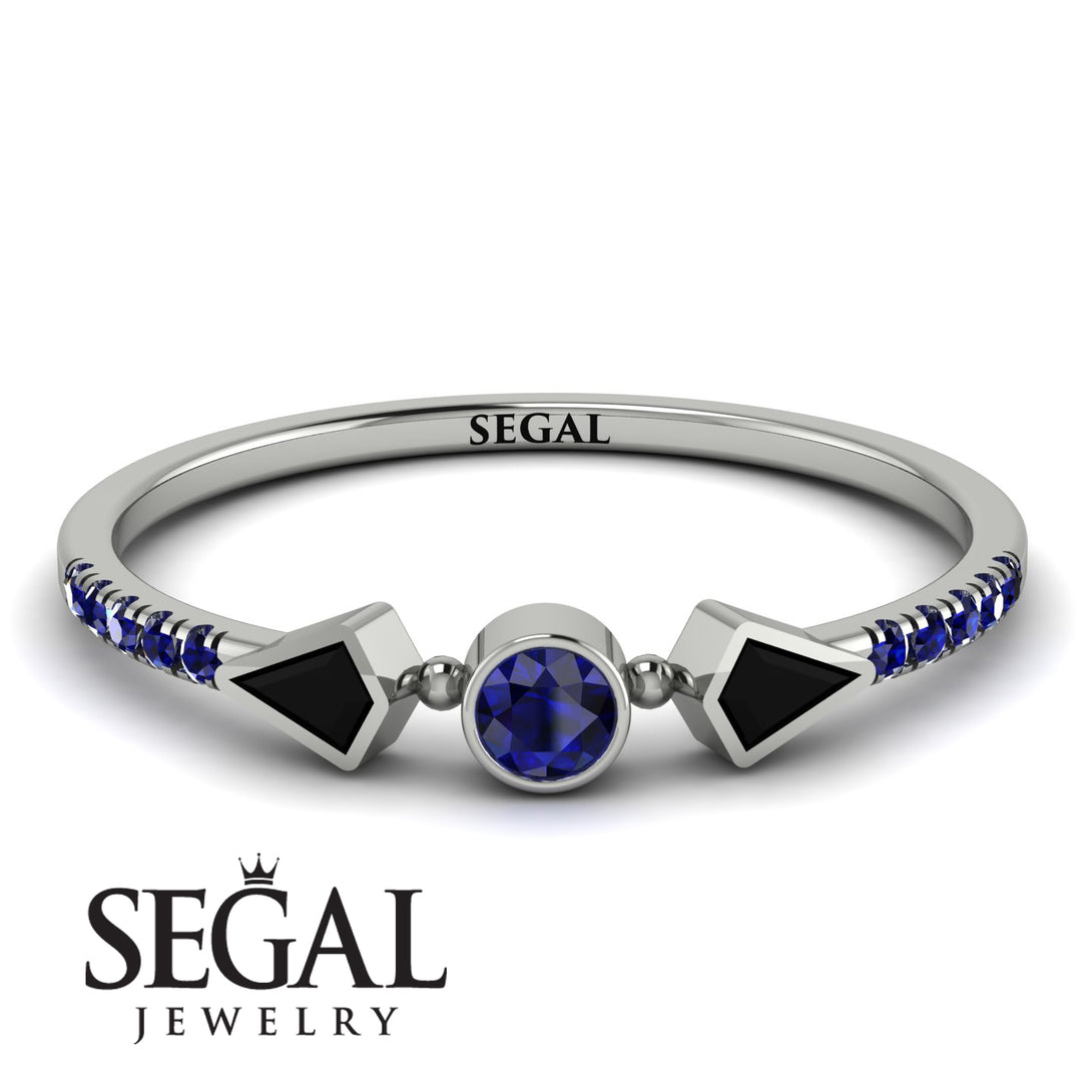 Minimalist Geometric Sapphire Ring - Kimberly No. 69