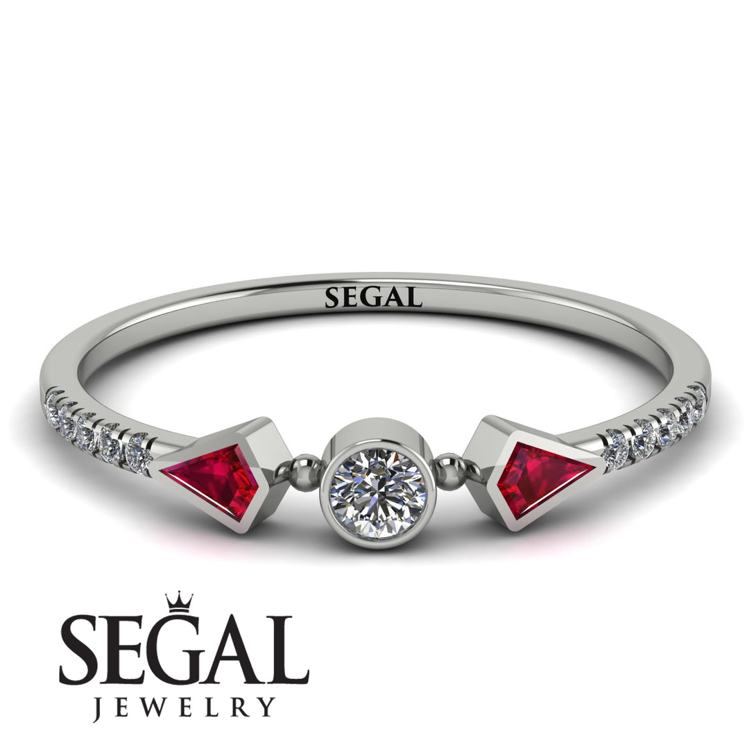 Minimalist Geometric Diamond Ring - Kimberly No. 12