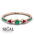 Minimalist Geometric Emerald Ring - Kimberly No. 26 image 2