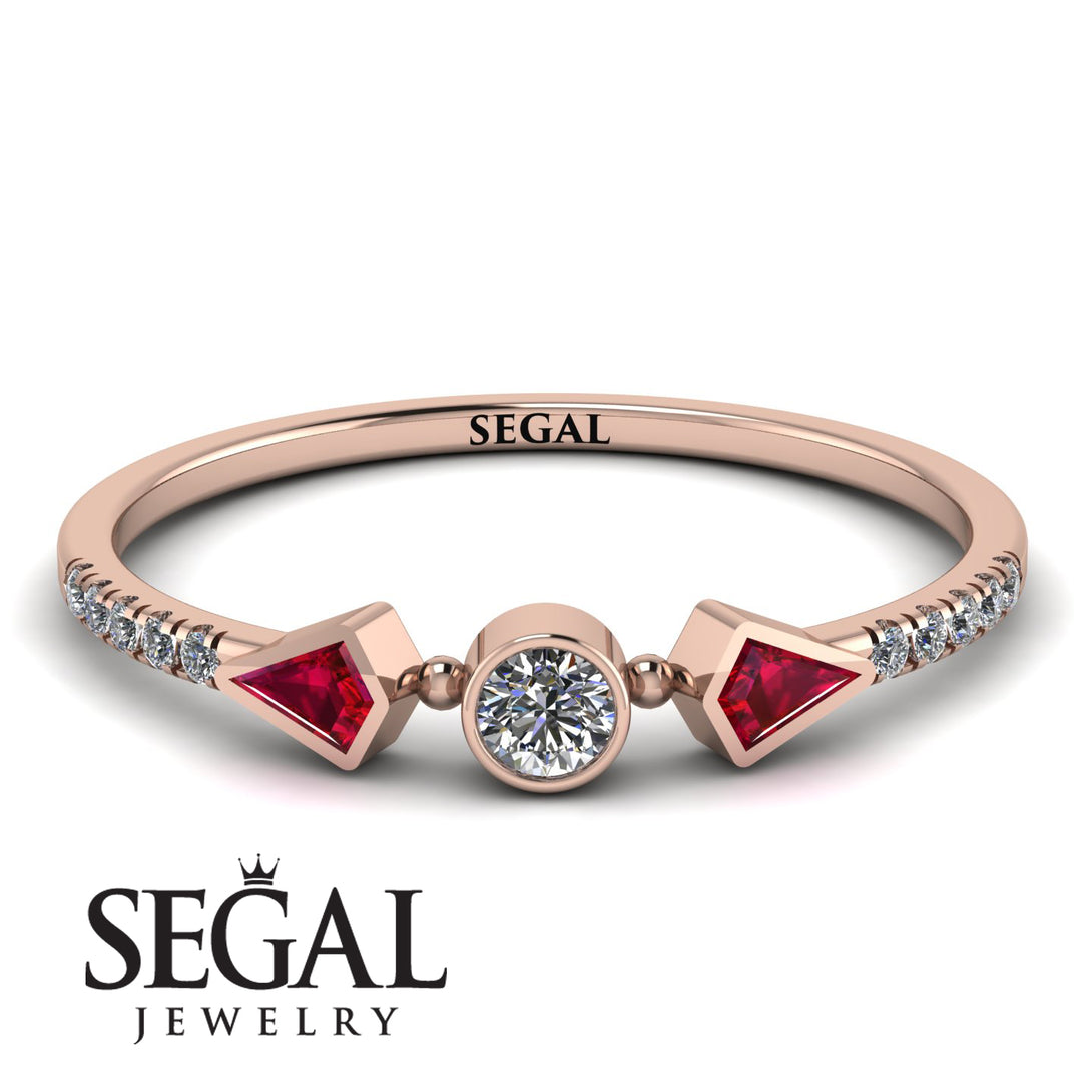Minimalist Geometric Diamond Ring - Kimberly No. 11