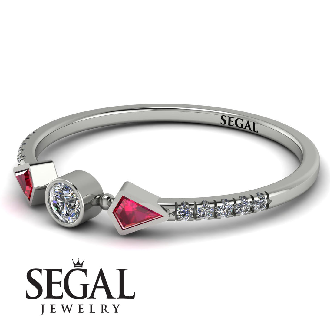 Minimalist Geometric Diamond Ring - Kimberly No. 12
