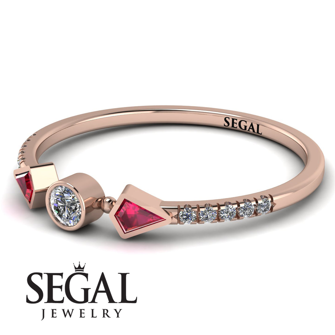 Minimalist Geometric Diamond Ring - Kimberly No. 11