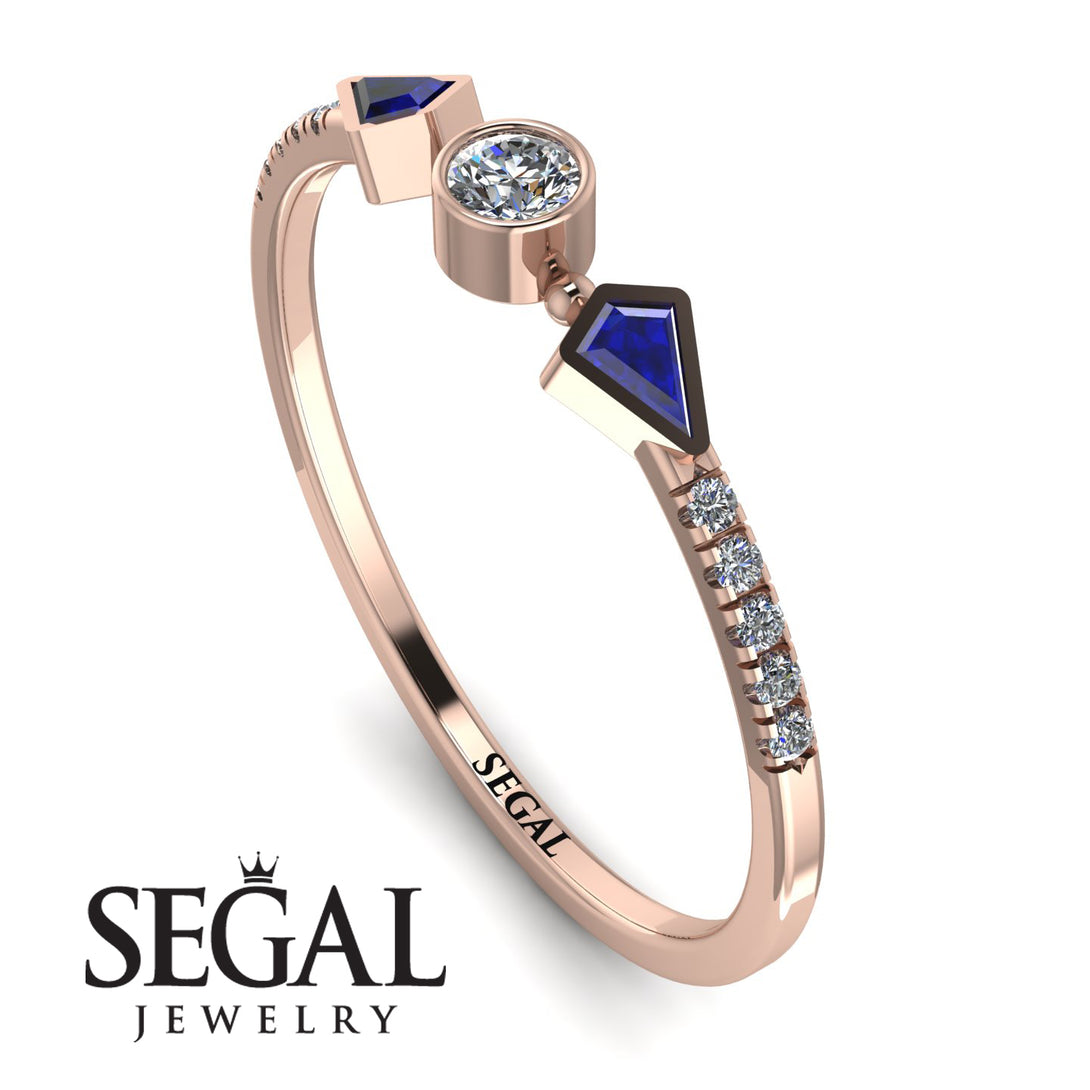 Minimalist Geometric Diamond Ring - Kimberly No. 14