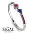 Minimalist Geometric Ruby Ring - Kimberly No. 60
