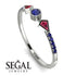Minimalist Geometric Sapphire Ring - Kimberly No. 72
