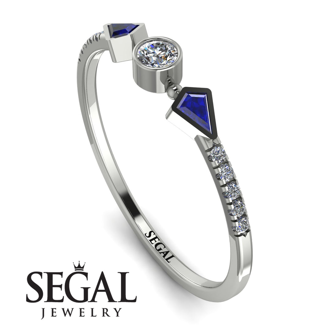 Minimalist Geometric Diamond Ring - Kimberly No. 15