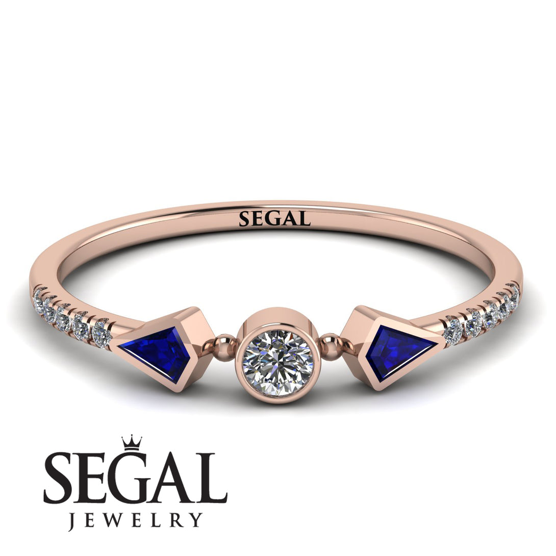 Minimalist Geometric Diamond Ring - Kimberly No. 14