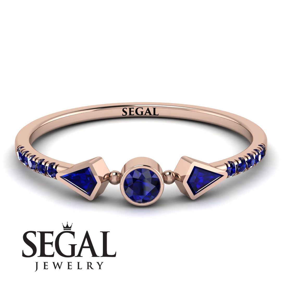 Minimalist Geometric Sapphire Ring - Kimberly No. 74