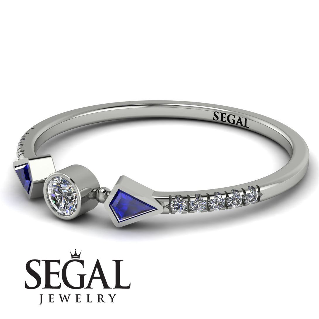 Minimalist Geometric Diamond Ring - Kimberly No. 15