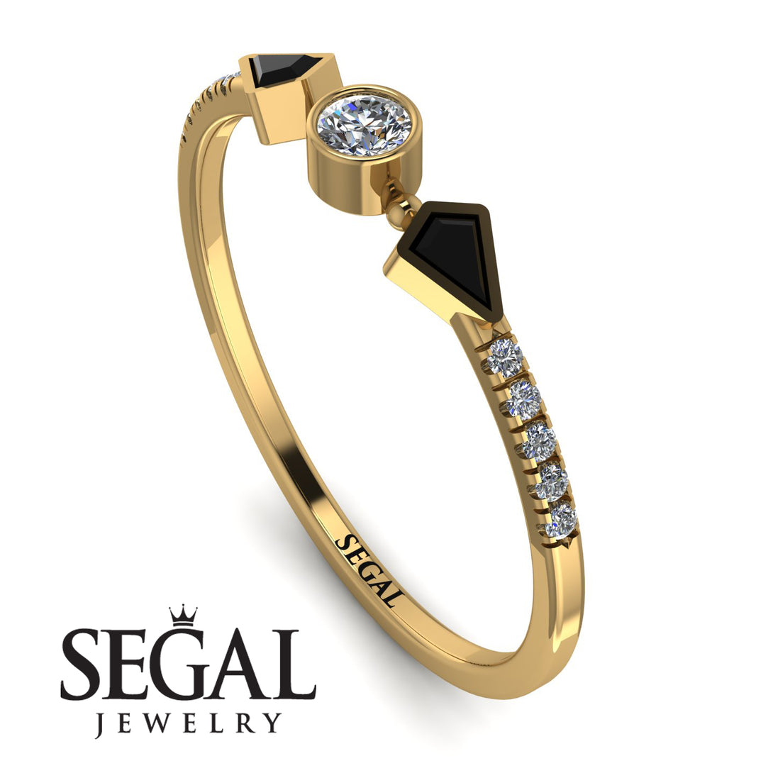 Minimalist Geometric Diamond Ring - Kimberly No. 7