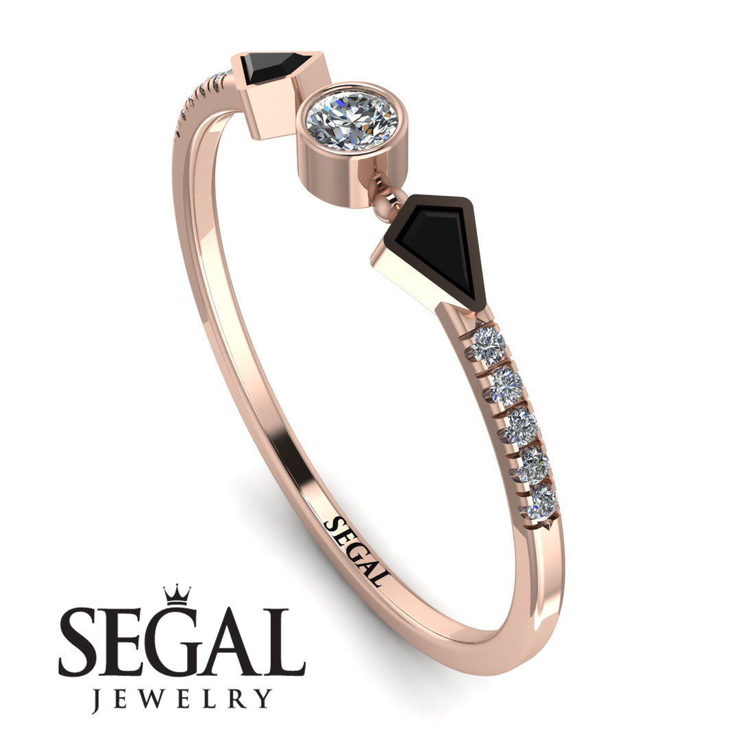 Minimalist Geometric Diamond Ring - Kimberly No. 8