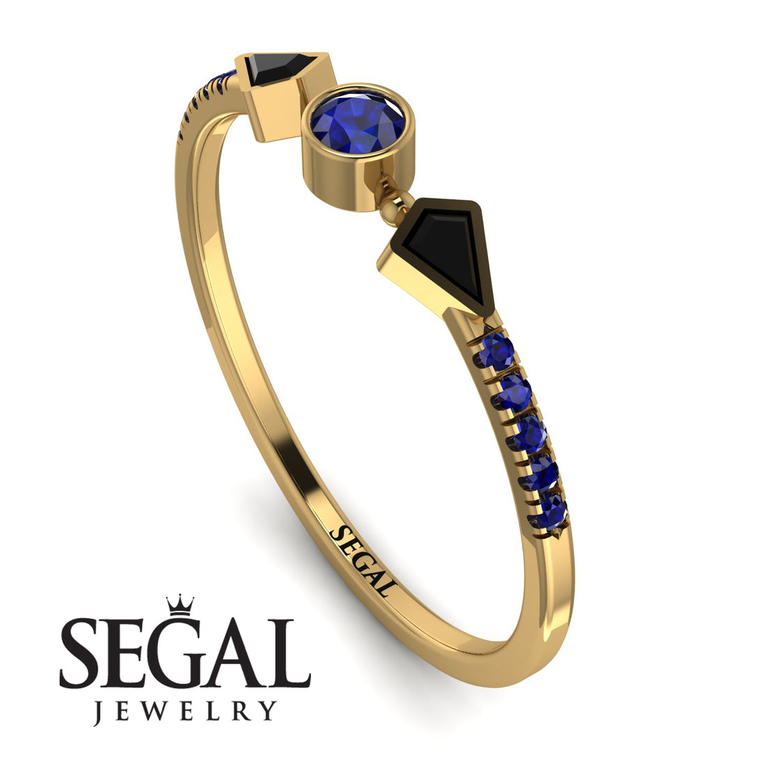 Minimalist Geometric Sapphire Ring - Kimberly No. 67
