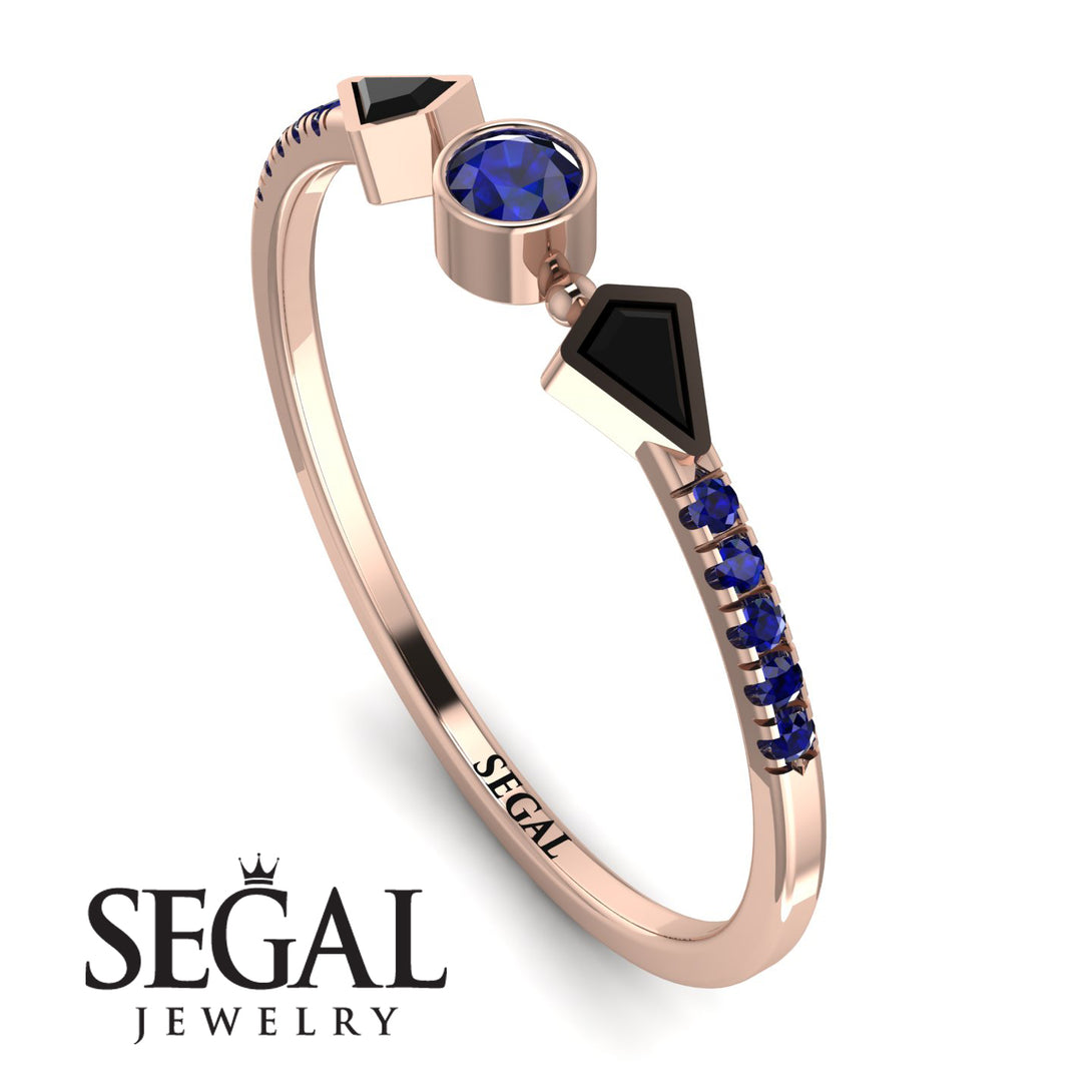 Minimalist Geometric Sapphire Ring - Kimberly No. 68