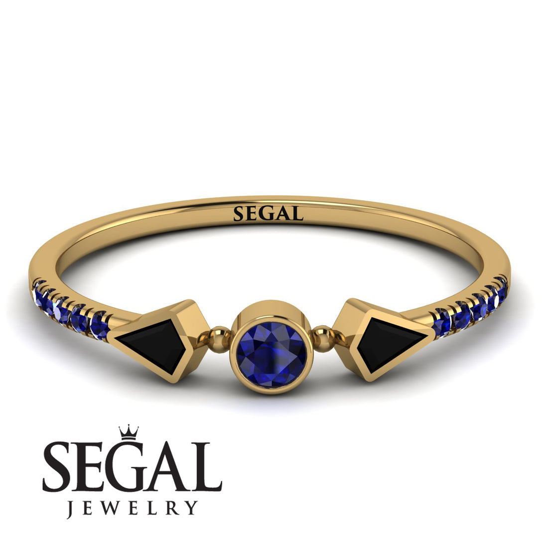 Minimalist Geometric Sapphire Ring - Kimberly No. 67