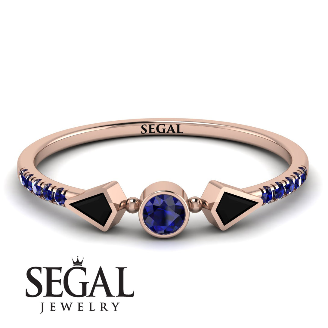Minimalist Geometric Sapphire Ring - Kimberly No. 68