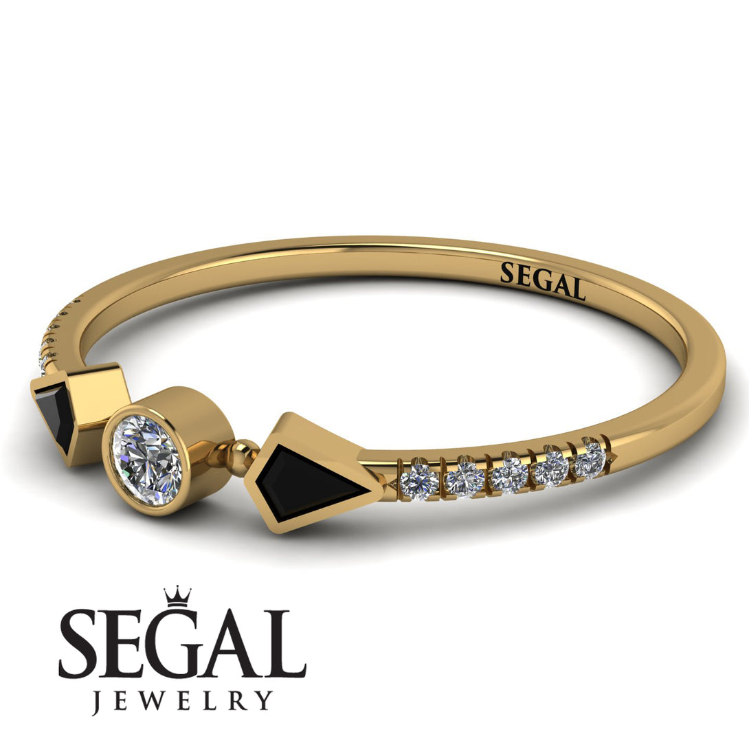 Minimalist Geometric Diamond Ring - Kimberly No. 7