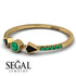 Minimalist Geometric Emerald Ring - Kimberly No. 22