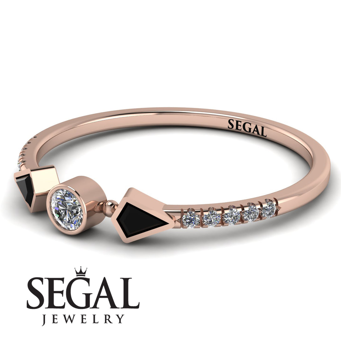 Minimalist Geometric Diamond Ring - Kimberly No. 8