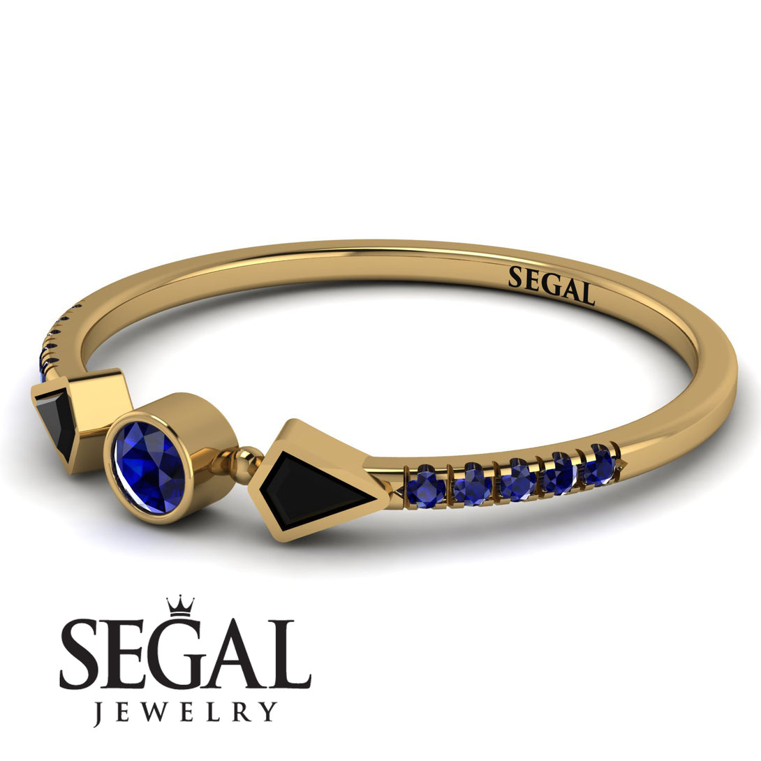 Minimalist Geometric Sapphire Ring - Kimberly No. 67