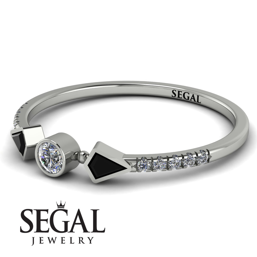 Minimalist Geometric Diamond Ring - Kimberly No. 9