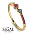 Minimalist Geometric Ruby Ring - Kimberly No. 46